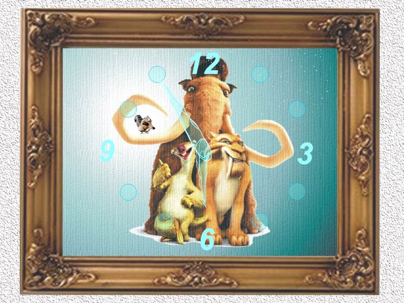 7art Ice Age Clock ScreenSaver Screenshot